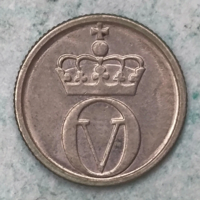 Obverse : Norway 10-øre 1968