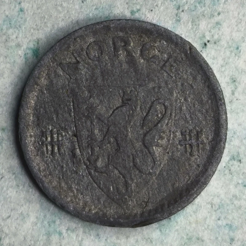 Obverse : Norway 10-øre 1942