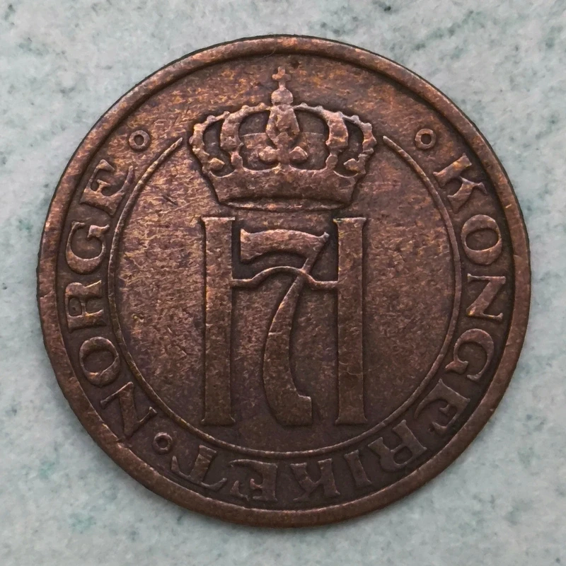 Obverse : Norway 2-øre 1933