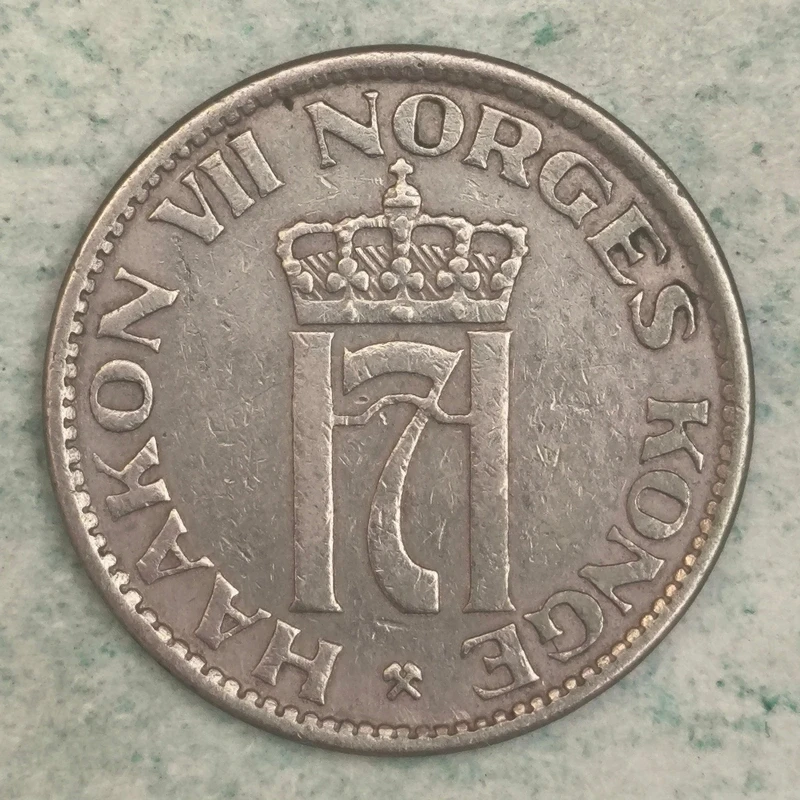 Obverse : Norway 50 øre 1957