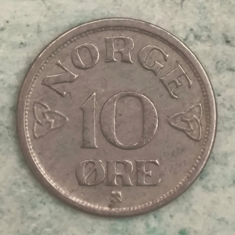 Obverse : Norway 10 øre 1953