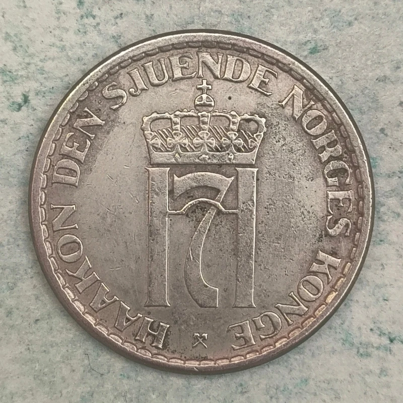 Obverse : Norway 1 krone 1956