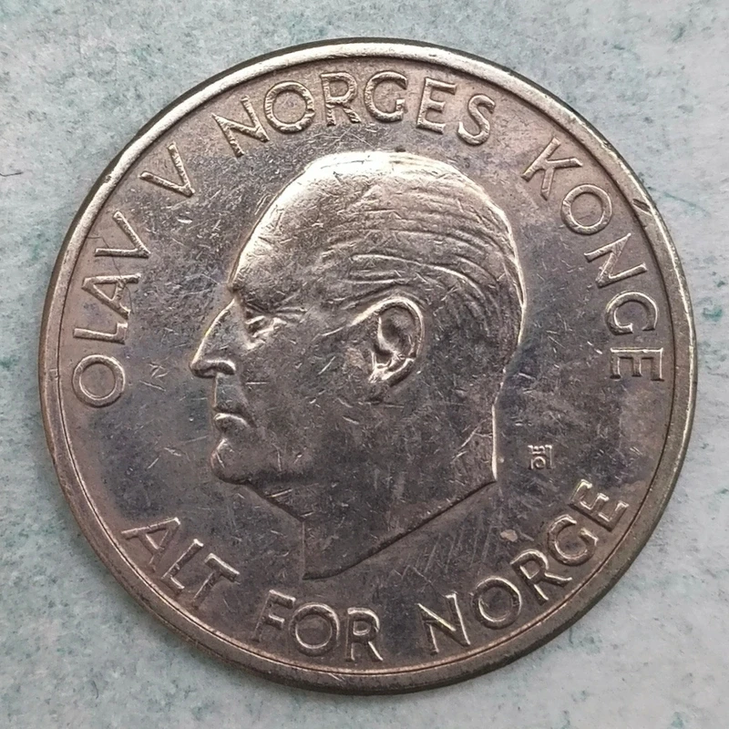 Obverse : Norway 5 kroner 1969
