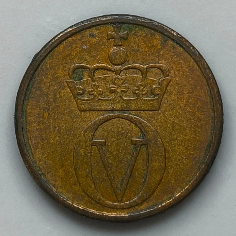 Obverse : Norway 1-øre coin 1971