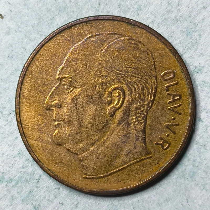 Obverse : Norway 5 øre 1972