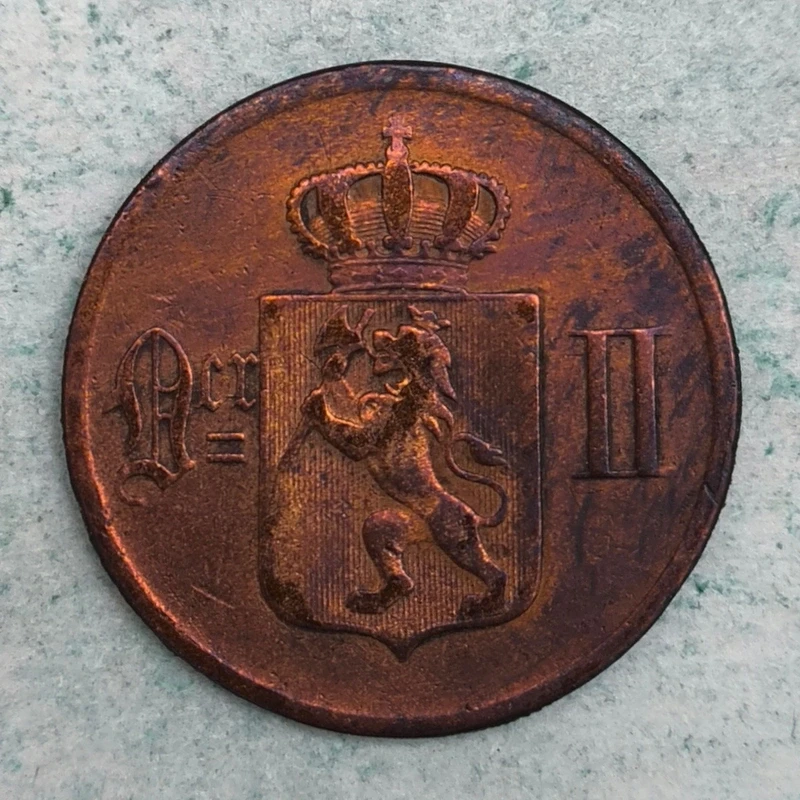 Obverse : Norway 5 øre 1896