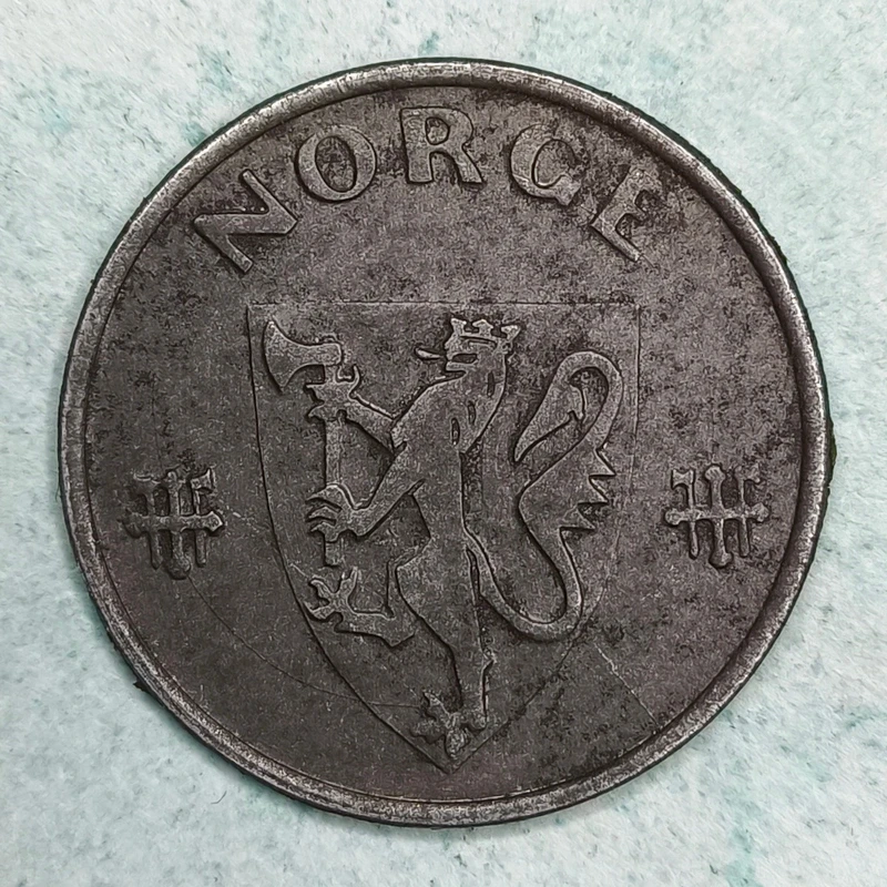 Obverse : Norway 5 øre 1942 German occupation