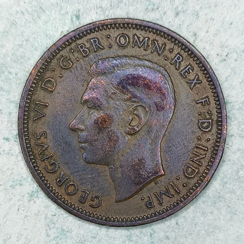 Obverse : Royaume-Uni ½ Penny 1938