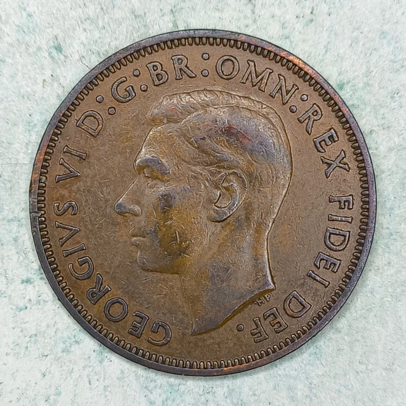 Obverse : Royaume-Uni ½ Penny 1950 sans IND:IMP 