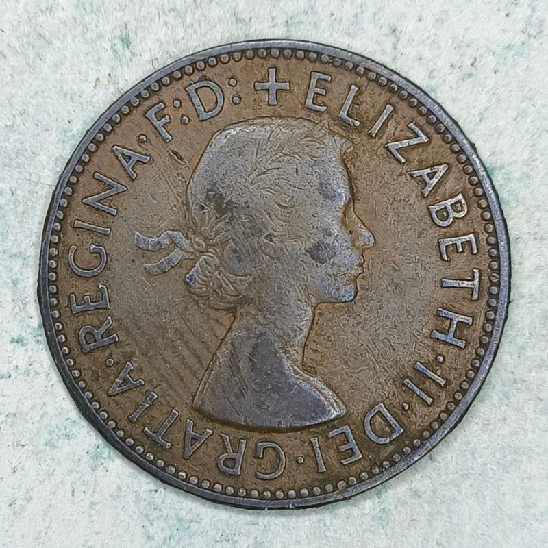 Obverse : Royaume-Uni ½ Penny 1954