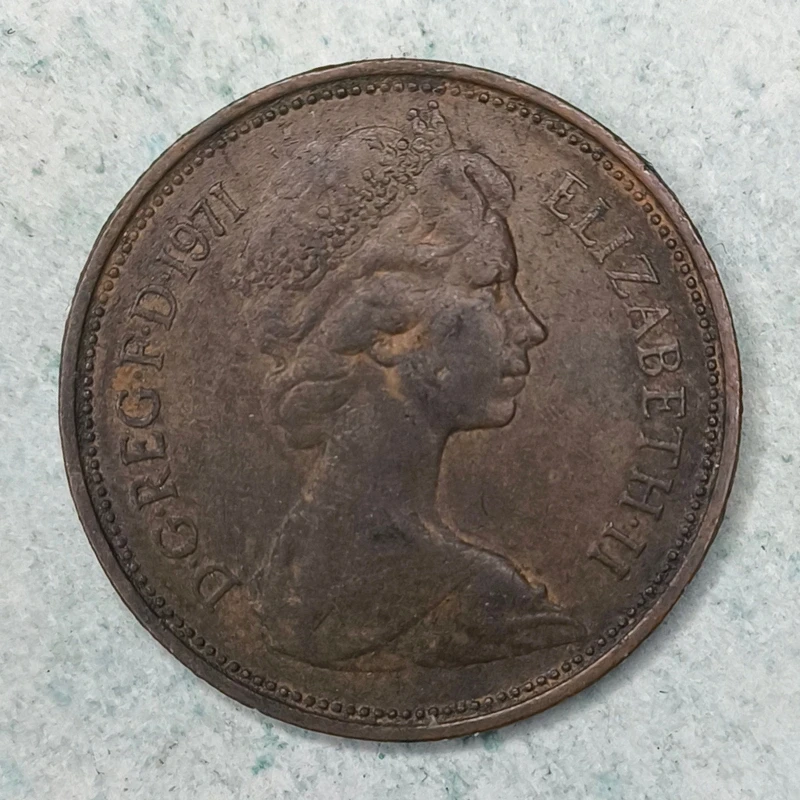 Obverse : Royaume-Uni 2 New Pence 1971