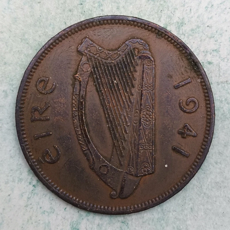Obverse : Irlande 1 Penny 1941 - Poule et Poussins