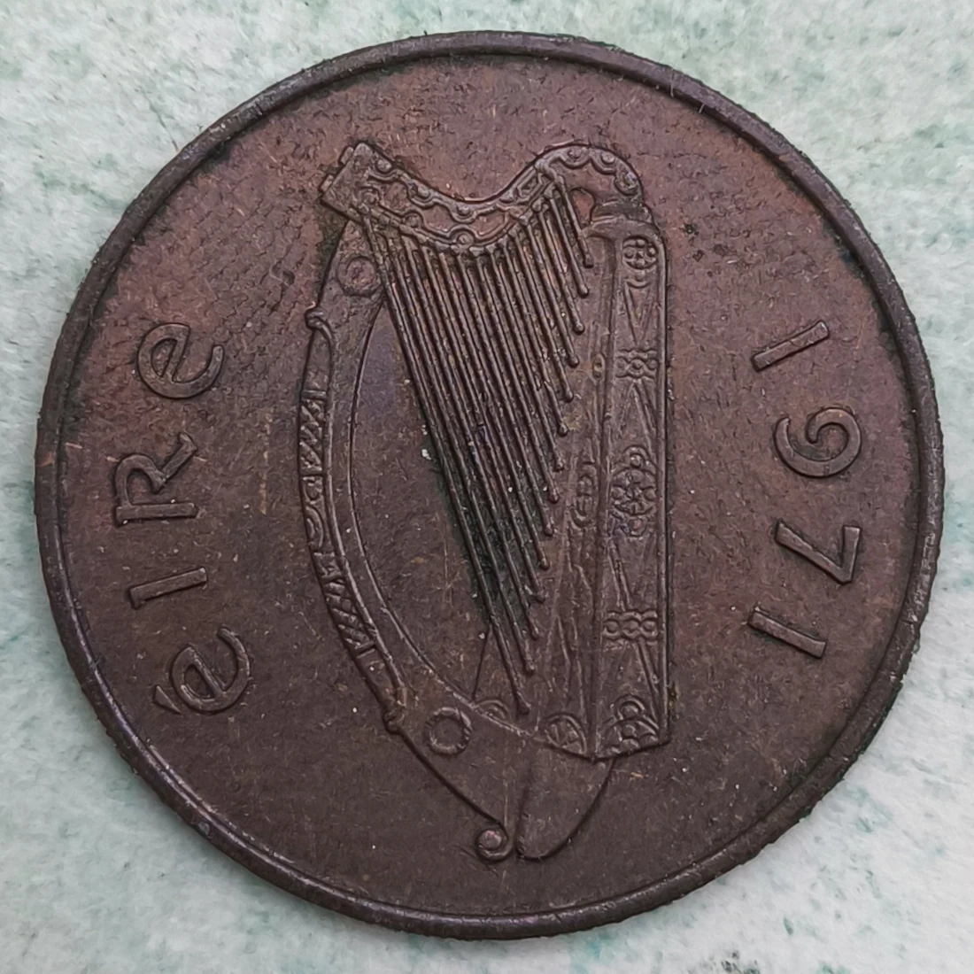 Obverse : Irlande 2 Pence 1971 - Le Fleuron