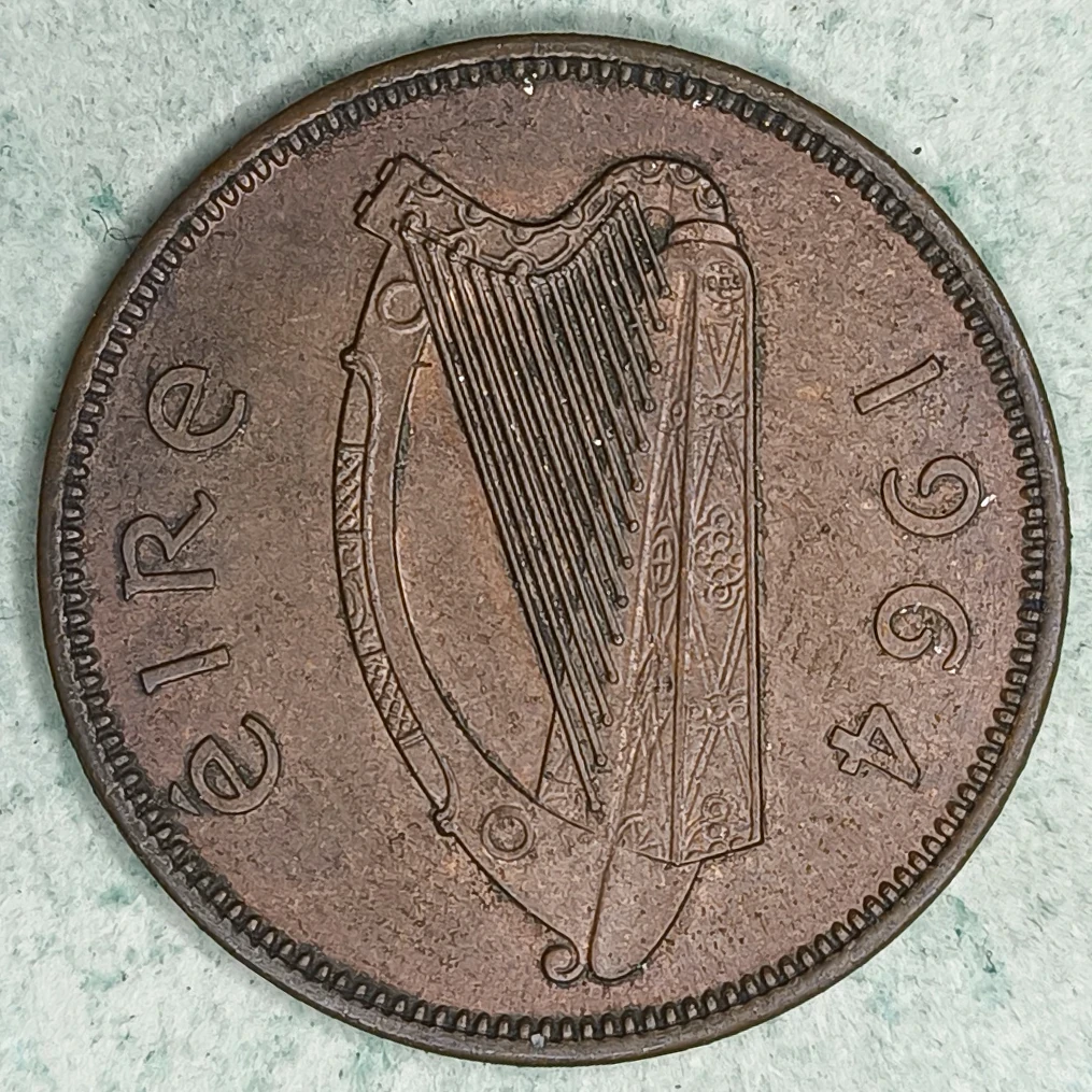 Avers : Irlande ½ penny 1964 - Truie et porcelets