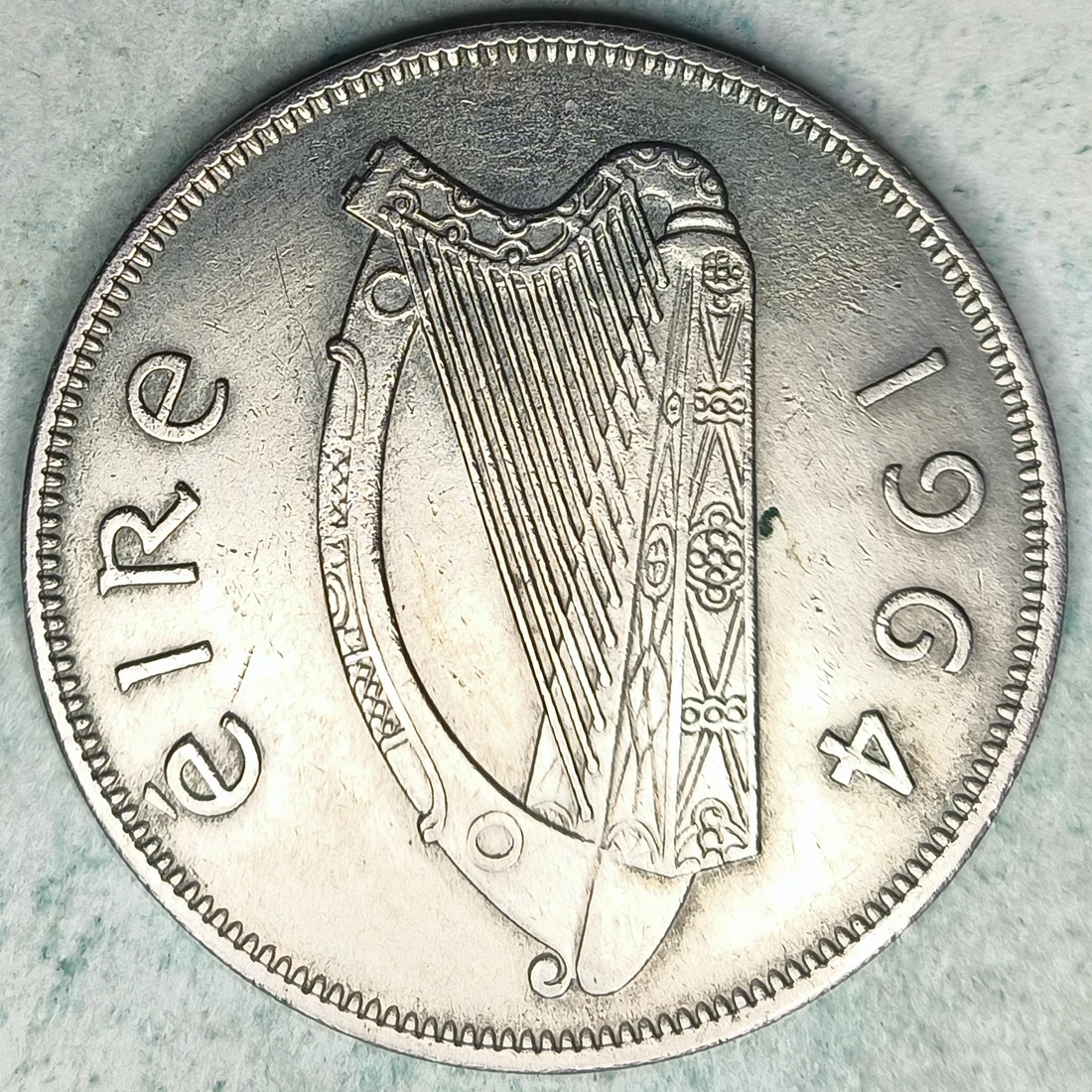Avers : Irlande ½ couronne 1964 - Cheval (Irish Hunter)