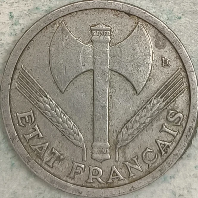 Vorderseite : Frankreich 1 franc 1942 - Französischer Staat (Francisque, schwer)