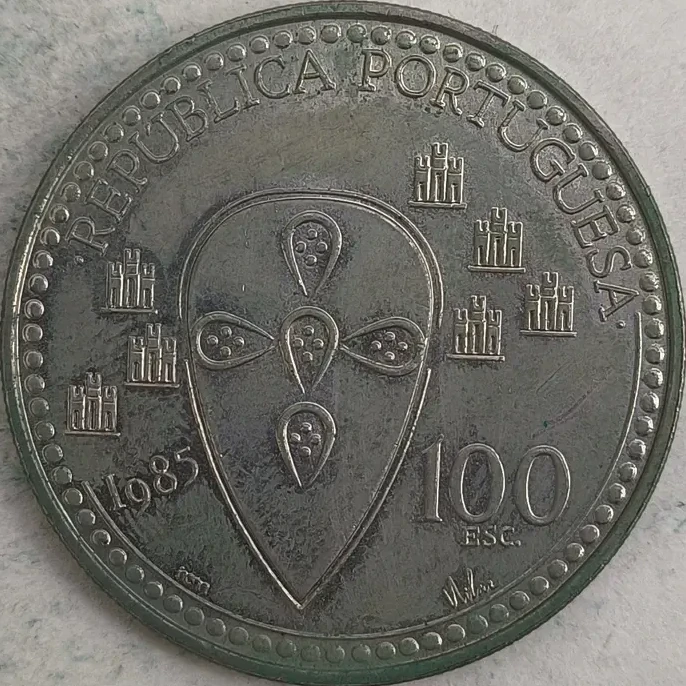 Vorderseite : Portugal 100 Escudos – Afonso Henriques (Silber)