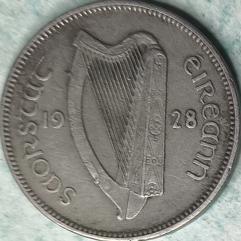Avers : Irlande 6 pence 1928 - État libre d'Irlande - Lévrier irlandais