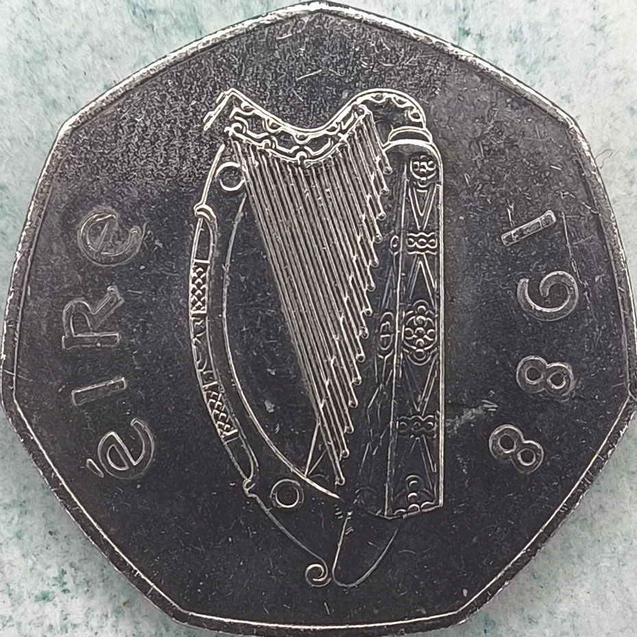 Avers : Irlande 50 pence 1988 - Millénaire de Dublin - Belle épreuve