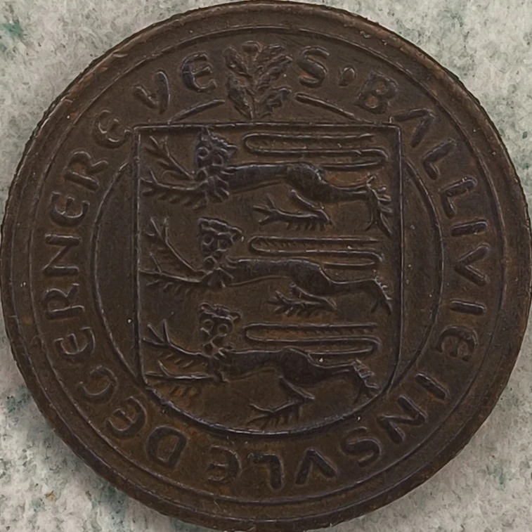 Avers : Guernesey 1 new penny 1971 - Fou de Bassan