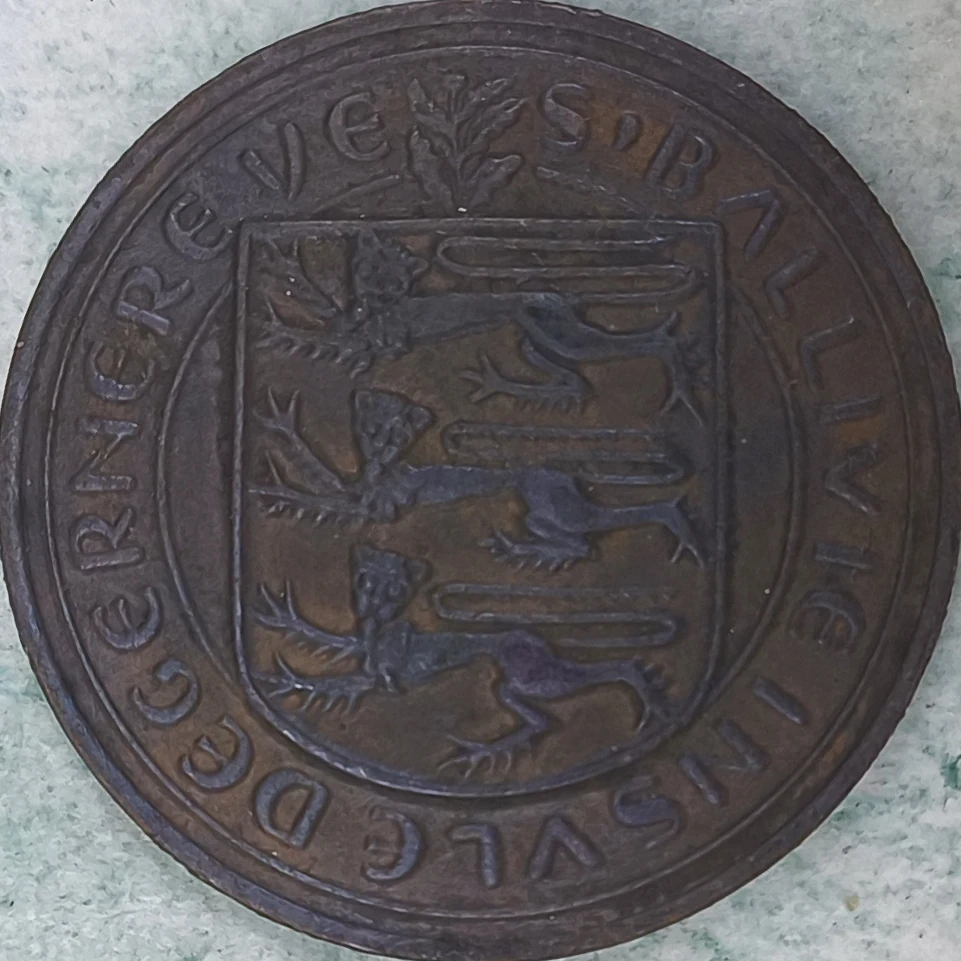 Avers : Guernesey 2 new pence 1971 - Moulin à vent