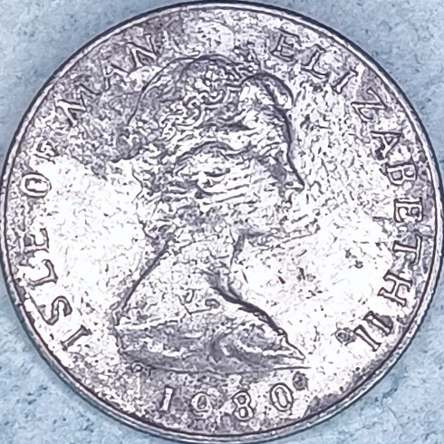 Obverse : Île de Man 5 pence 1980 AC - Mouton Loaghtan