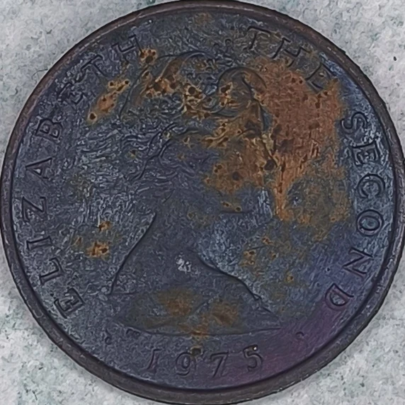 Avers : Île de Man 2 new pence 1975 - Paire de faucons