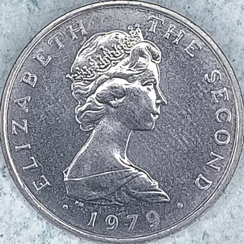 Avers : Île de Man 5 pence 1979 - Roue de Laxey