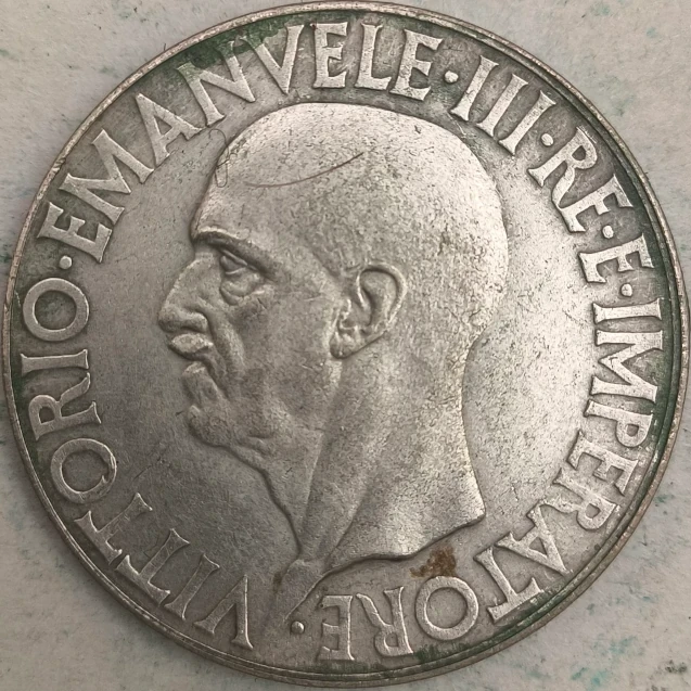 Vorderseite : Italien - 20 Lire 1936 R - Vittorio Emanuele III