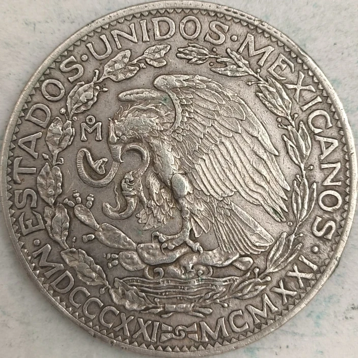 Vorderseite : Mexico 2 Pesos 1921 Mo - Hundertjähriges Jubiläum der Unabhängigkeit