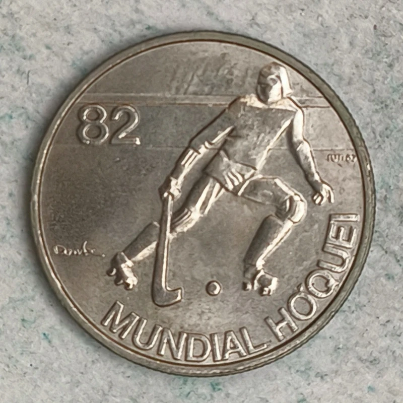 Rückseite : Portugal 2,50 escudos 1982 - Weltmeisterschaft im Rollhockey