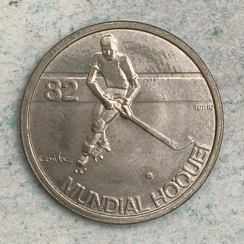 Rückseite : Portugal 5 Escudos 1982 - Weltmeisterschaft im Rollhockey