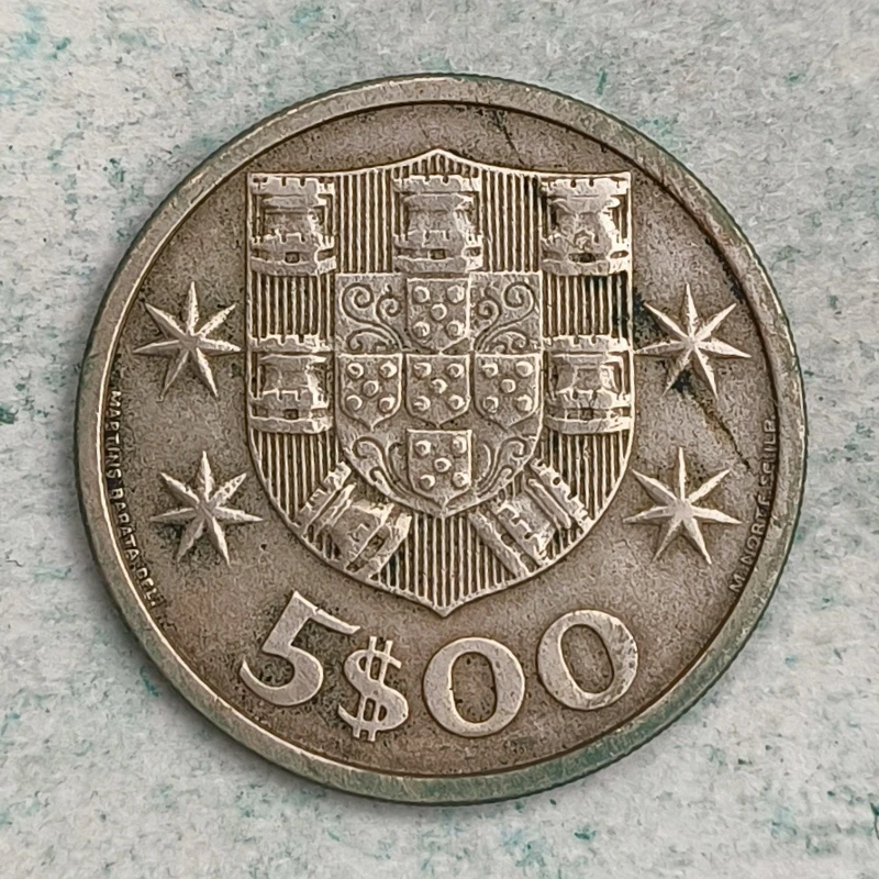 Rückseite : Portugal 5 Escudos 1967