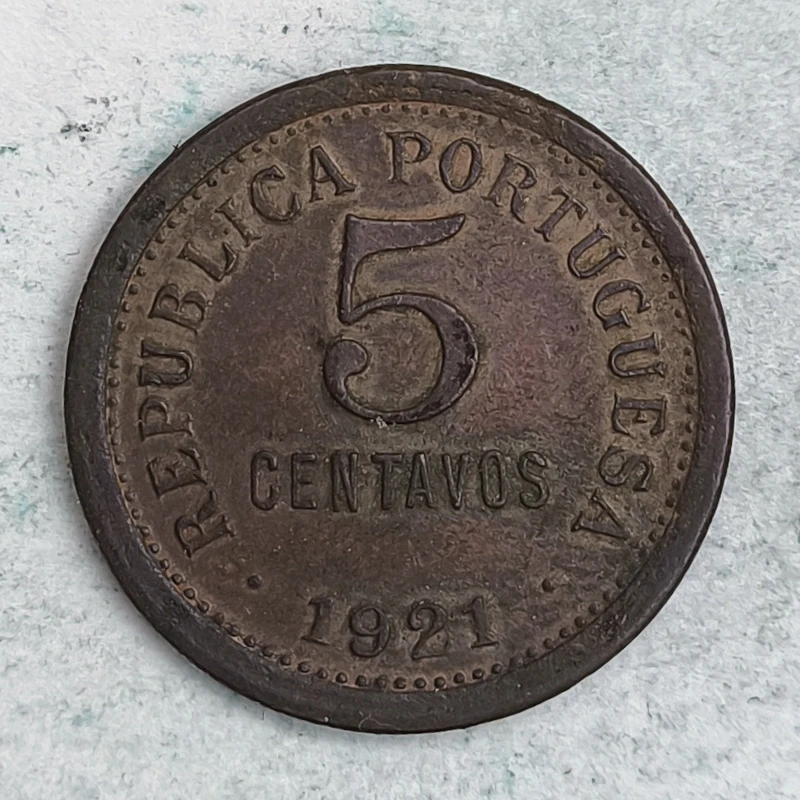 Rückseite : Portugal 5 Centavos 1921