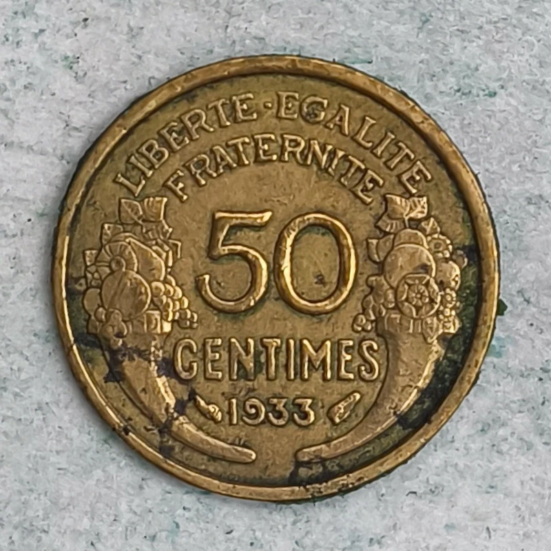 Rückseite : Frankreich 50 Centimes 1933