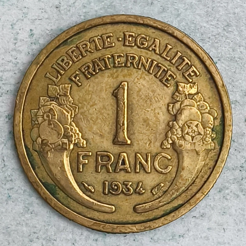 Rückseite : Frankreich 1 franc 1934