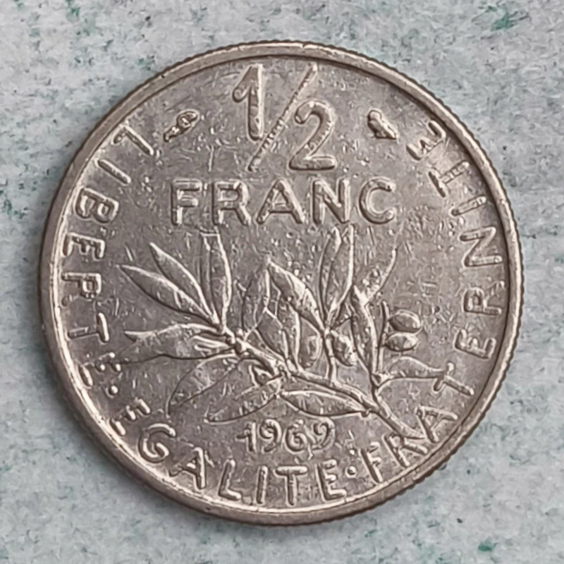 Rückseite : Frankreich ½ Franc 1969 - Sämann