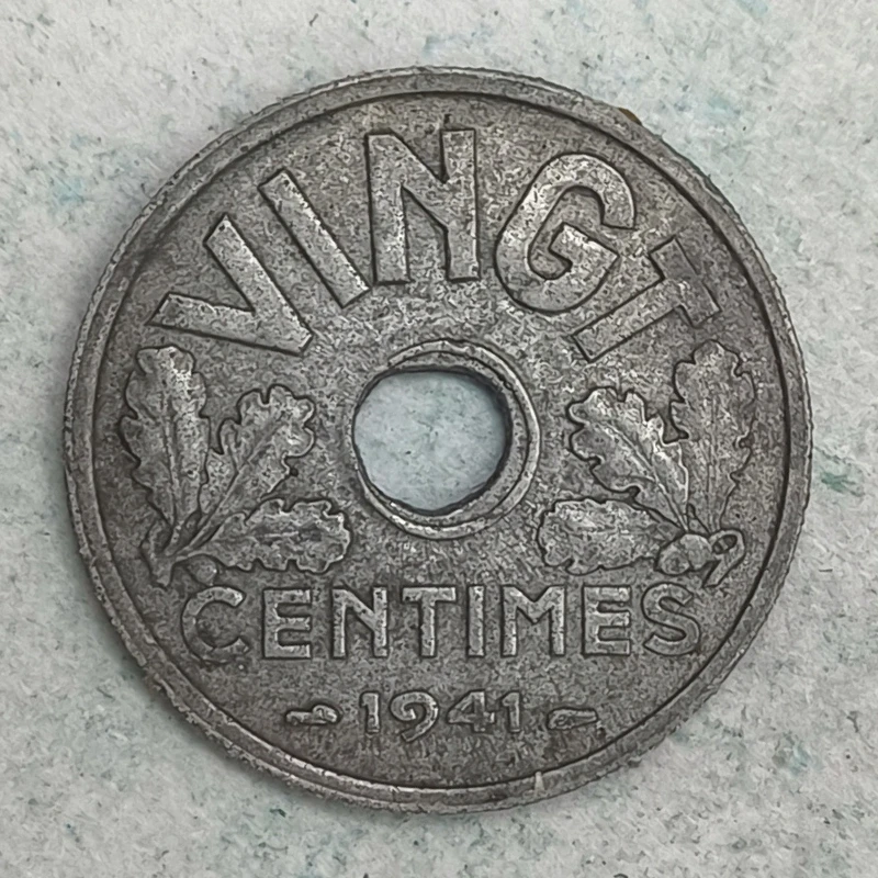 Rückseite : Frankreich 20 Centimes 1941 - Französischer Staat (Zink)