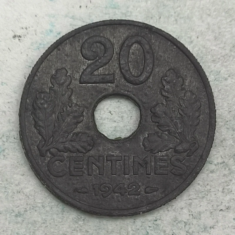 Rückseite : Frankreich 20 Centimes 1942 - Französischer Staat (Zink)