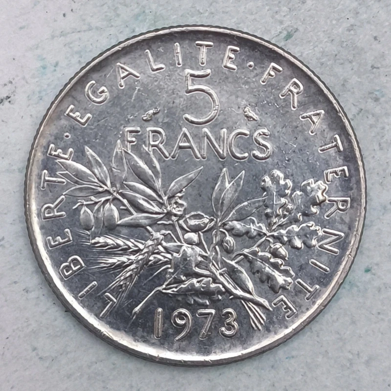 Rückseite : Frankreich 5 Francs 1973 - Semeuse