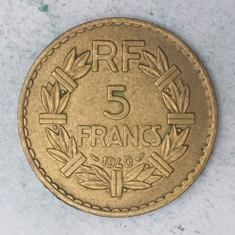 Rückseite : Frankreich 5 Francs 1940 - Lavrillier