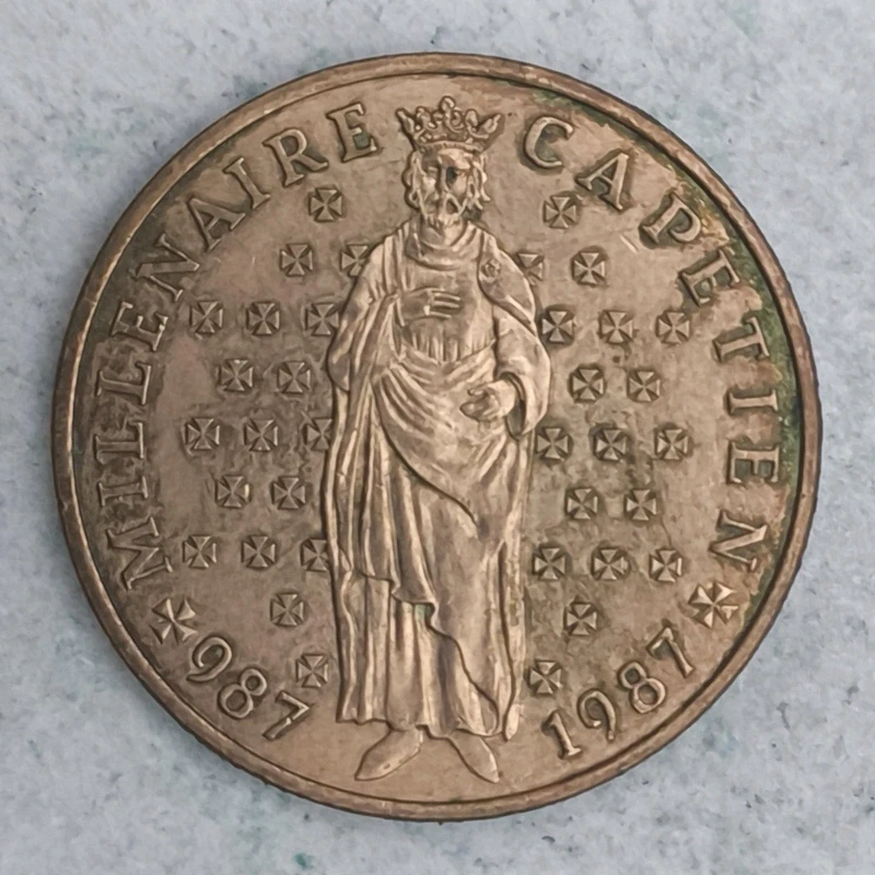 Rückseite : Frankreich 10 Francs Jahrtausend der Dynastie der Kapetinger 1987