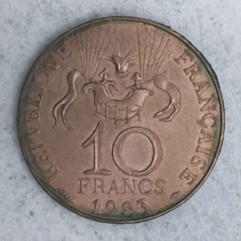 Rückseite : Frankreich 10-franc Gedenkmünze Montgolfier 1983