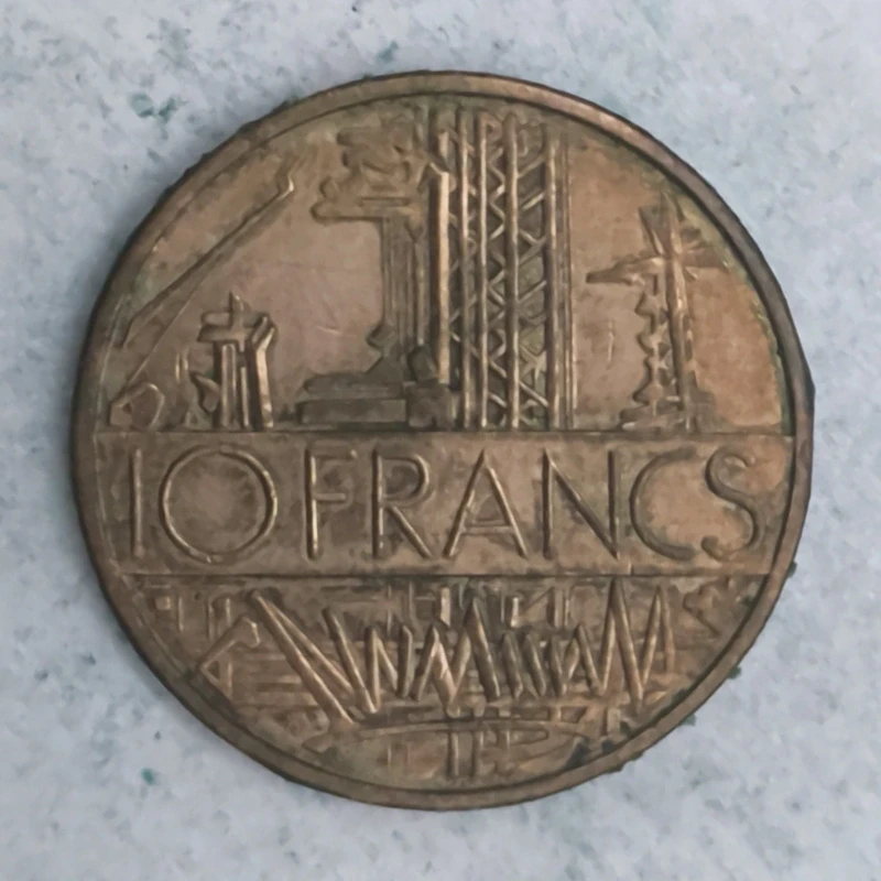 Rückseite : Frankreich 10 Francs 1985 B Mathieu