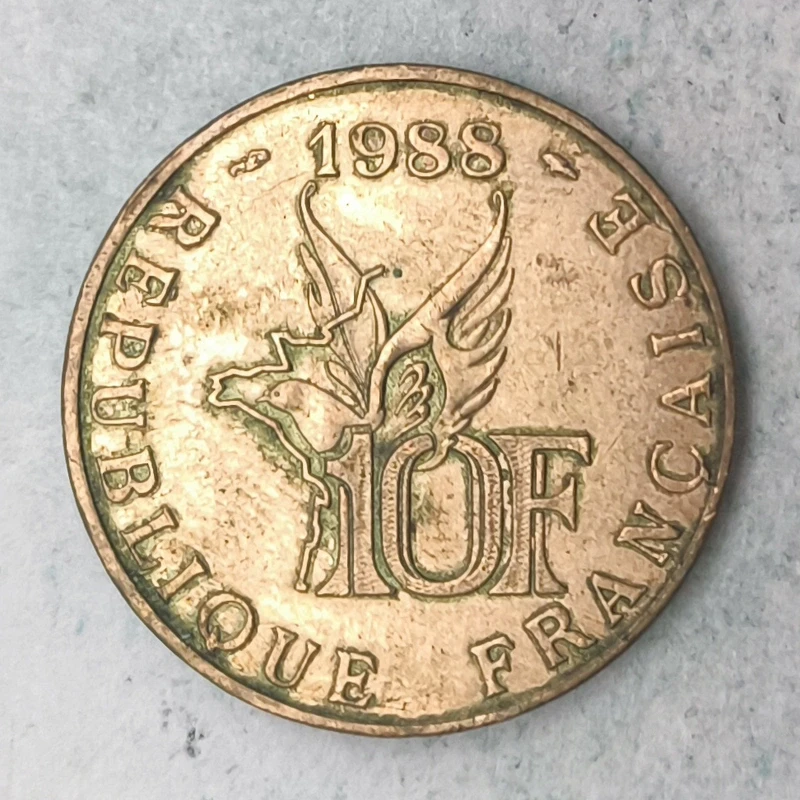 Rückseite : Frankreich 10-franc-Münze Roland Garros 1988