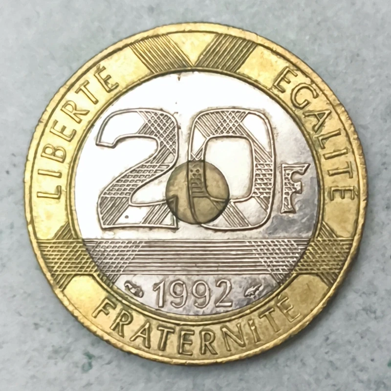 Rückseite : Frankreich 20-franc Münze Mont-Saint-Michel 1992 v-geschlossen