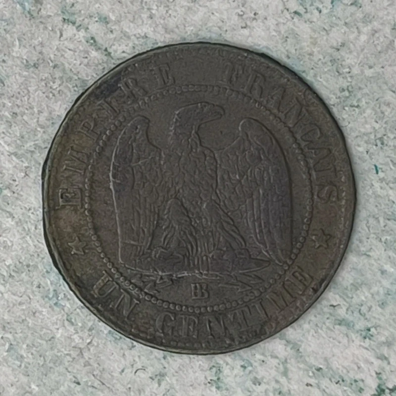 Rückseite : Frankreich 1 Centime Napoleon III 1862 kleines B