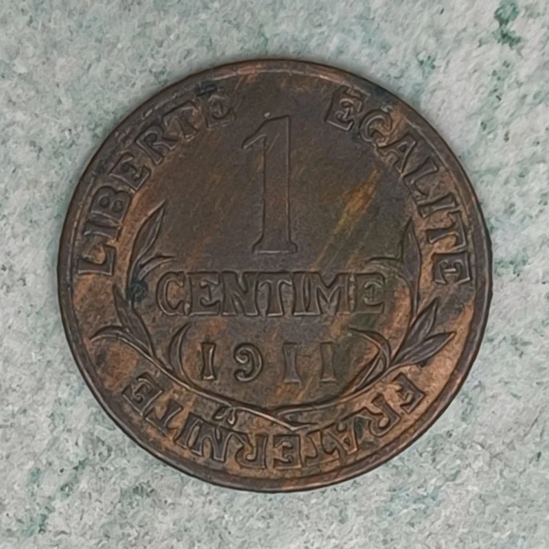 Rückseite : Frankreich 1 Centime Cérès Daniel-Dupuis 1911 A