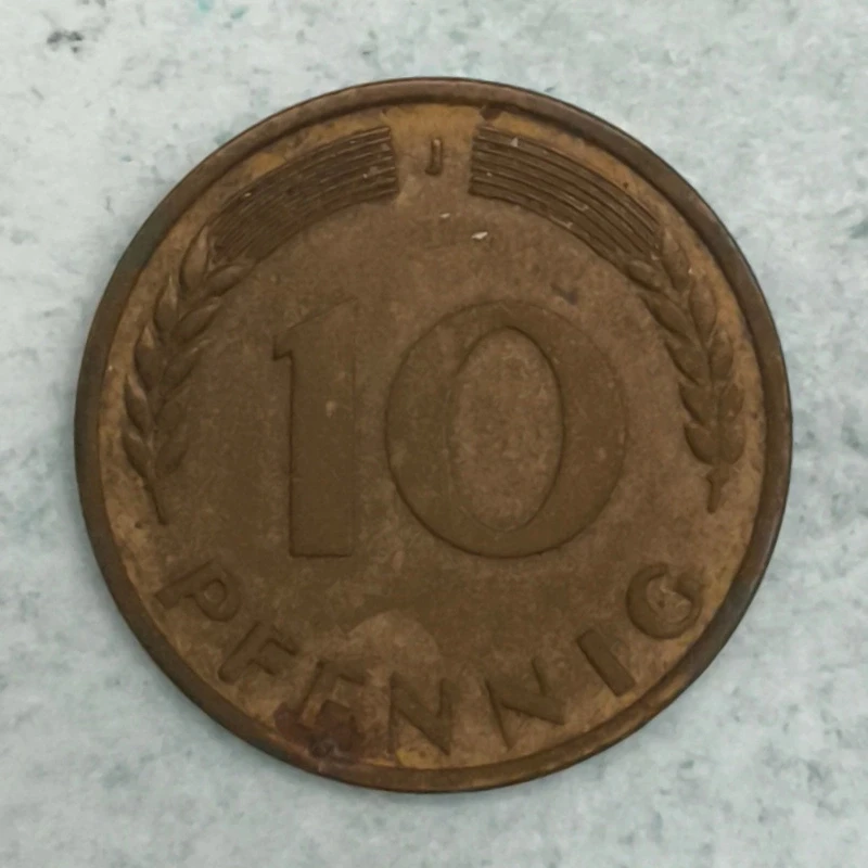 Rückseite : Deutschland 10 Reichspfennig 1949 kleines J
