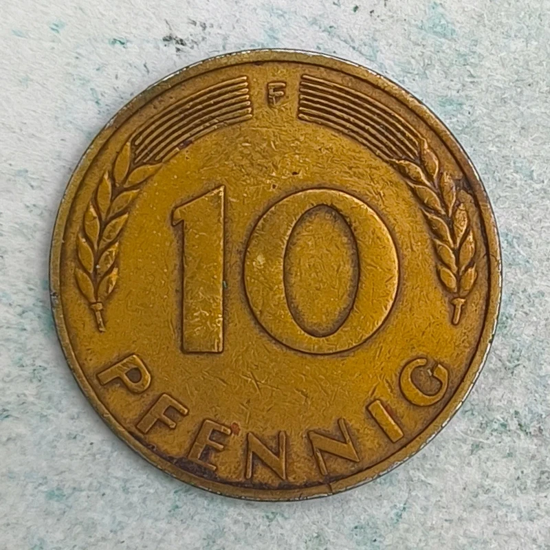 Rückseite : Deutschland 10 Reichspfennig 1949 F